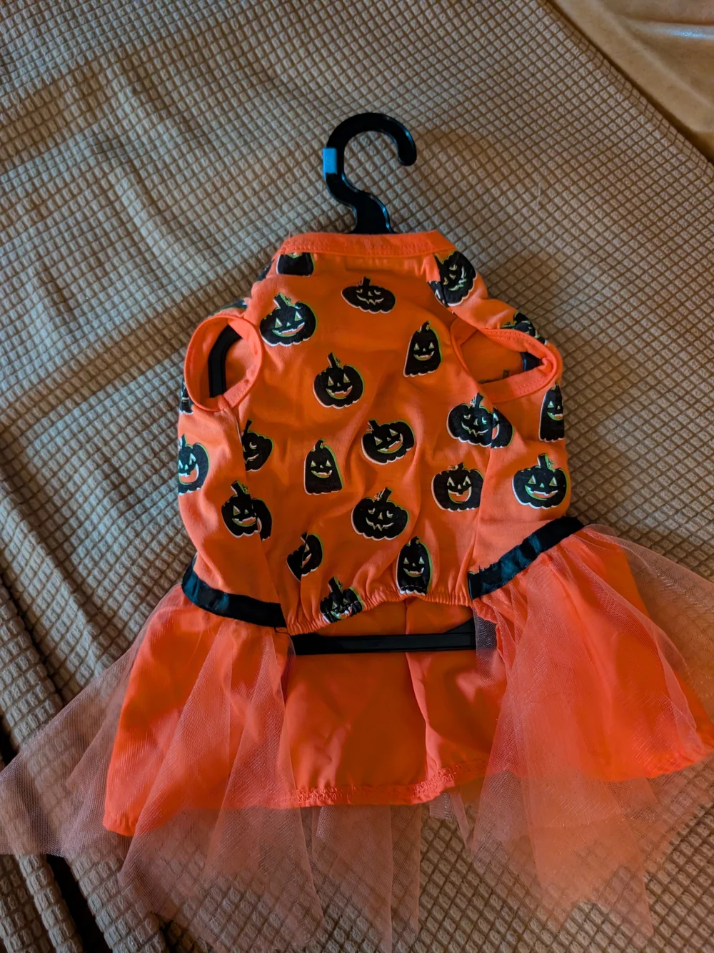 NWT Orange Halloween Pumpkin Tulle Dog Costume